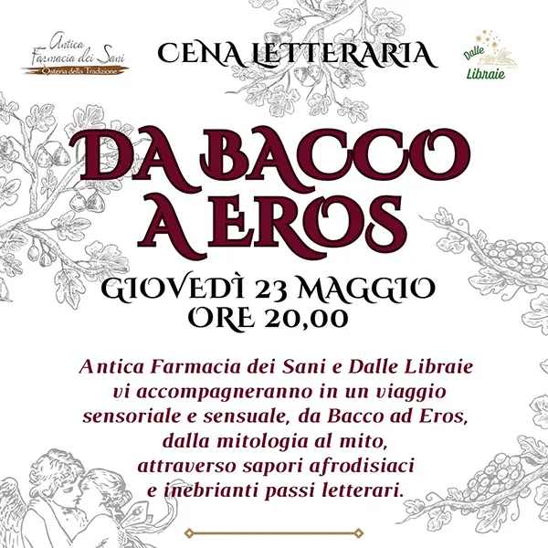 Cena letteraria da Bacco ad Eros