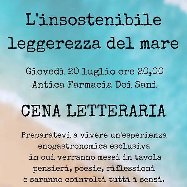 L'insostenibile leggerezza del mare - Cena Letteraria